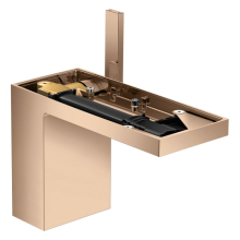 AXOR MyEdition Einhebel-Waschtischmischer 110 mit Push-Open Ablaufgarnitur ohne Platte, Polished Red Gold