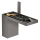 AXOR MyEdition Einhebel-Waschtischmischer 110 mit Push-Open Ablaufgarnitur ohne Platte, Brushed Black Chrome
