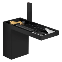 AXOR MyEdition Einhebel-Waschtischmischer 110 mit Push-Open Ablaufgarnitur ohne Platte, Mattschwarz