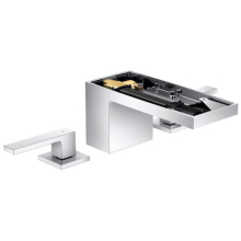 AXOR MyEdition 3-Loch Waschtischarmatur 70 mit Push-Open Ablaufgarnitur ohne Platte, Chrom
