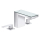AXOR MyEdition 3-Loch Waschtischarmatur 110 mit Push-Open Ablaufgarnitur, Chrom/Spiegelglas