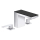 AXOR MyEdition 3-Loch Waschtischarmatur 110 mit Push-Open Ablaufgarnitur, Chrom/Schwarzglas