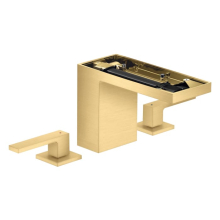 AXOR MyEdition 3-Loch Waschtischarmatur 110 mit Push-Open Ablaufgarnitur ohne Platte, Brushed Gold Optic