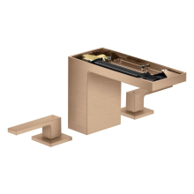 AXOR MyEdition 3-Loch Waschtischarmatur 110 mit Push-Open Ablaufgarnitur ohne Platte, Brushed Red Gold