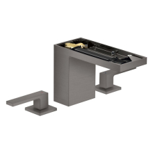AXOR MyEdition 3-Loch Waschtischarmatur 110 mit Push-Open Ablaufgarnitur ohne Platte, Brushed Black Chrome