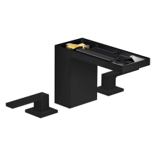 AXOR MyEdition 3-Loch Waschtischarmatur 110 mit Push-Open Ablaufgarnitur ohne Platte, Mattschwarz