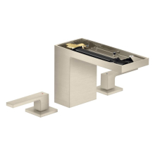 AXOR MyEdition 3-Loch Waschtischarmatur 110 mit Push-Open Ablaufgarnitur ohne Platte, Brushed Nickel