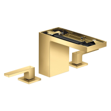 AXOR MyEdition 3-Loch Waschtischarmatur 110 mit Push-Open Ablaufgarnitur ohne Platte, Polished Gold Optic