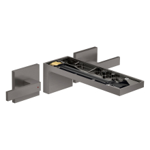 AXOR MyEdition 3-Loch Waschtischarmatur Unterputz für Wandmontage mit Auslauf 221 mm, ohne Platte, Brushed Black Chrome