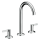 AXOR One 3-Loch Waschtischarmatur 170 mit Hebelgriffen und Push-Open Ablaufgarnitur, Chrom