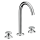 AXOR One 3-Loch Waschtischarmatur Select 170 mit Push-Open Ablaufgarnitur, Chrom