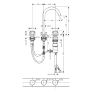 AXOR One 3-Loch Waschtischarmatur Select 170 mit...