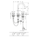 AXOR One 3-Loch Waschtischarmatur Select 170 mit...