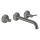 AXOR One 3-Loch Waschtischarmatur Unterputz für Wandmontage mit Auslauf 220 mm und Hebelgriffen, Polished Black Chrome