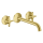 AXOR One 3-Loch Wannenarmatur Unterputz für Wandmontage mit Kreuzgriffen, Brushed Brass