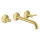 AXOR One 3-Loch Wannenarmatur Unterputz für Wandmontage mit Hebelgriffen, Brushed Brass