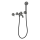 AXOR One 3-Loch Wannenarmatur Unterputz für Wandmontage mit Kreuzgriffen und Handbrause, Polished Black Chrome