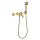 AXOR One 3-Loch Wannenarmatur Unterputz für Wandmontage mit Kreuzgriffen und Handbrause, Polished Gold Optic