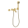 AXOR One 3-Loch Wannenarmatur Unterputz für Wandmontage mit Hebelgriffen und Handbrause, Brushed Gold Optic