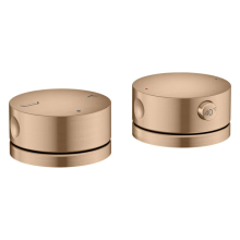 AXOR One 2-Loch Wannenrandarmatur mit Thermostat, Brushed Red Gold