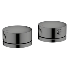 AXOR One 2-Loch Wannenrandarmatur mit Thermostat, Polished Black Chrome
