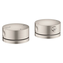 AXOR One 2-Loch Wannenrandarmatur mit Thermostat, Edelstahl Optic