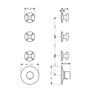 AXOR One Thermostatmodul Unterputz für 3 Verbraucher...