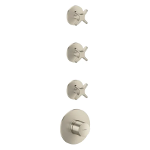 AXOR One Thermostatmodul Unterputz für 3 Verbraucher mit Kreuzgriff, Brushed Nickel