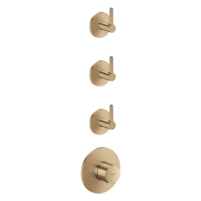 AXOR One Thermostatmodul Unterputz für 3 Verbraucher mit Hebelgriff, Brushed Bronze