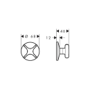 AXOR One Absperrventil Unterputz mit Kreuzgriff, Polished...