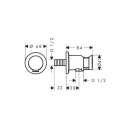 AXOR One Portereinheit rund, Brushed Brass