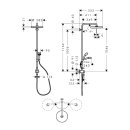 AXOR One Showerpipe mit Thermostat und Kopfbrause 280...