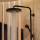 AXOR One Showerpipe mit Thermostat und Kopfbrause 280 1jet Unterputz, Polished Black Chrome