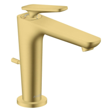 AXOR Citterio C Einhebel-Waschtischmischer 125 mit CoolStart und Zugstangen-Ablaufgarnitur, Brushed Brass