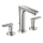 AXOR Citterio C 3-Loch Waschtischarmatur 125 mit Zugstangen-Ablaufgarnitur, Brushed Nickel