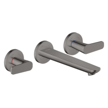 AXOR Citterio C 3-Loch Waschtischarmatur Unterputz für Wandmontage mit Auslauf 195 mm, Polished Black Chrome