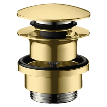 hansgrohe Ablaufgarnitur Push-Open für Waschtisch- und Bidetmischer, Polished Gold Optic