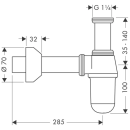 hansgrohe Tassensiphon installationsfreundlich, Chrom