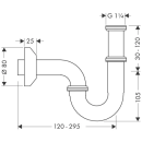 hansgrohe Röhrensiphon installationsfreundlich, Chrom