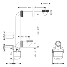 hansgrohe Raumsparsiphon für Waschtische 50 mm