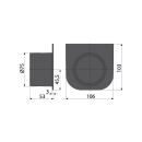 Alcadrain Stirnwand-Anschluss DN75...