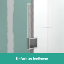 hansgrohe XtraStoris Original Einbau Toilettenpapierhalter mit Vorratsbehälter für 6 Rollen, Mattschwarz