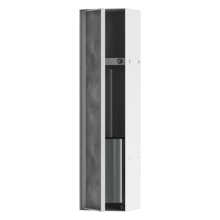 hansgrohe XtraStoris Rock Einbau Toilettenbürstenhalter mit Ablage und befliesbarer Tür, Mattweiß