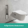 hansgrohe XtraStoris Rock Einbau Toilettenbürstenhalter mit Ablage und befliesbarer Tür, Mattweiß