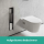 hansgrohe XtraStoris Rock Einbau Toilettenbürstenhalter mit Ablage und befliesbarer Tür, Edelstahl gebürstet