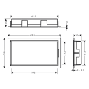 hansgrohe XtraStoris Original Wandnische mit Rahmen...