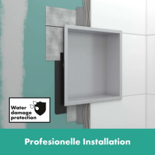 hansgrohe XtraStoris Original Wandnische mit Rahmen 300/600/100, Mattweiß