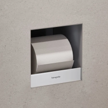 hansgrohe XtraStoris Original Einbau Toilettenpapierhalter 150/150/140, Mattweiß