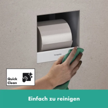 hansgrohe XtraStoris Original Einbau Toilettenpapierhalter 150/150/140, Mattweiß