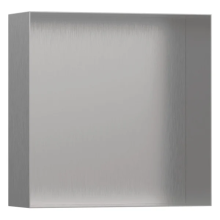 hansgrohe XtraStoris Minimalistic Wandnische rahmenlos 300/300/100, Edelstahl gebürstet